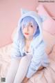 Coser@神楽坂真冬 Vol.005: 蕾姆 Milk by blue (150 photos)